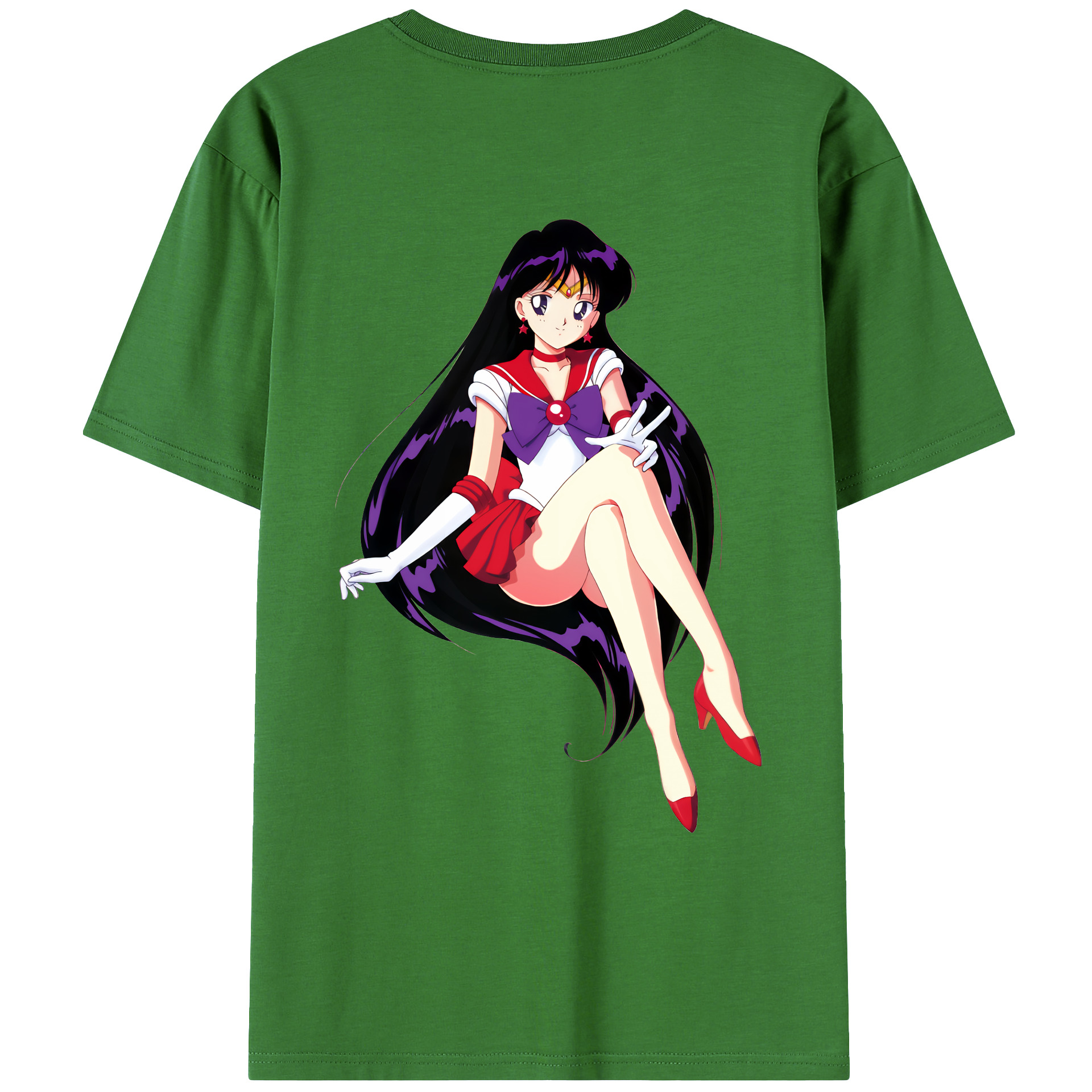 （画像用） 美少女戦士セーラームーン 火野レイ ひの レイ Sailor Moon Hino Rei （セーラーマーズ,Sailor Mars） レディース半袖Tシャツ(バックプリント)